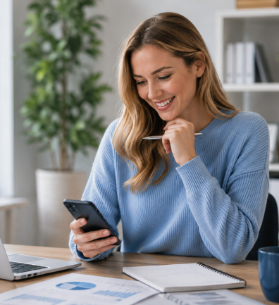 Buyer getting pre-approved on a phone